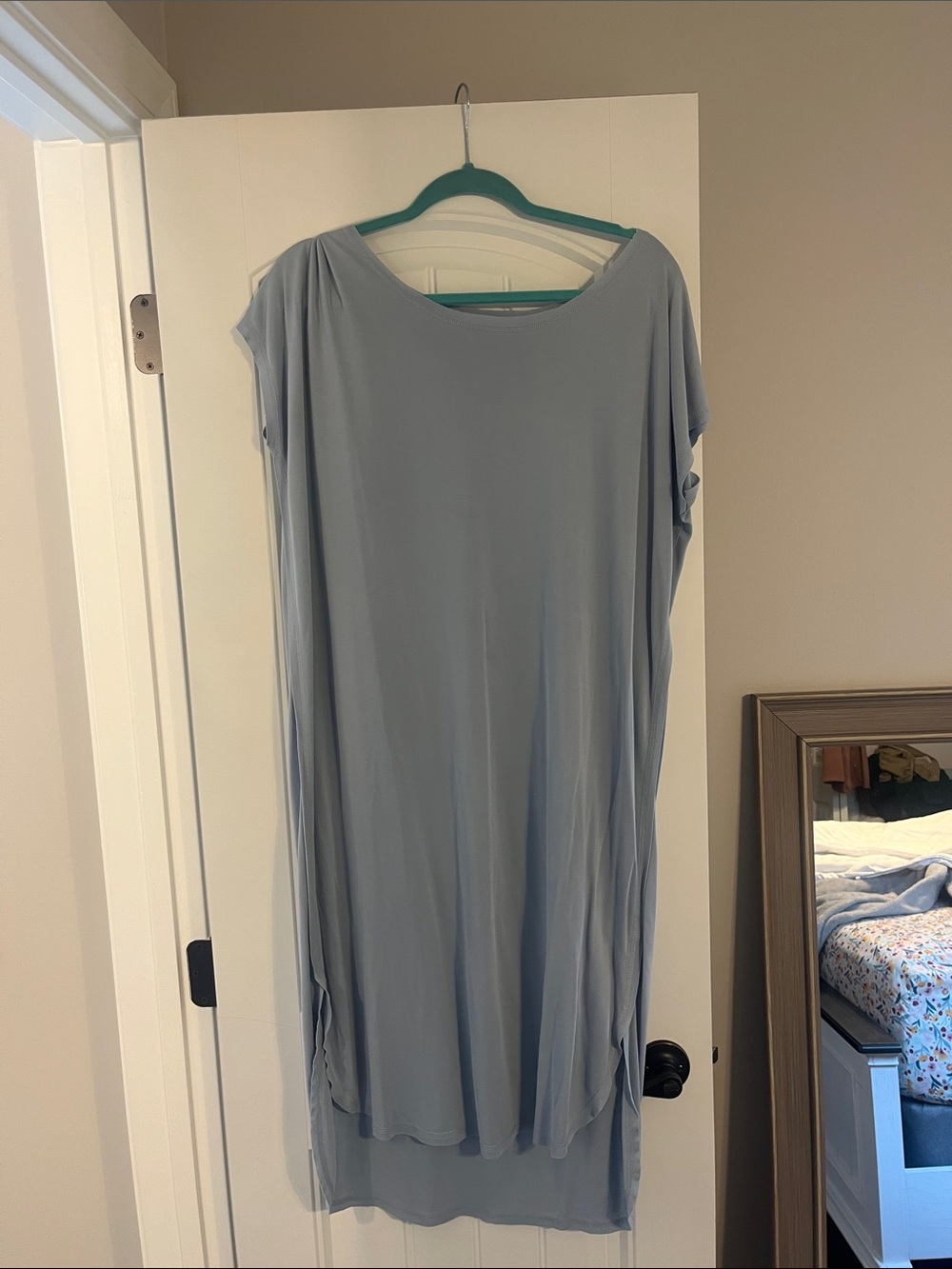 Double Zero Soft Light Blue Scoop Neck Tunic